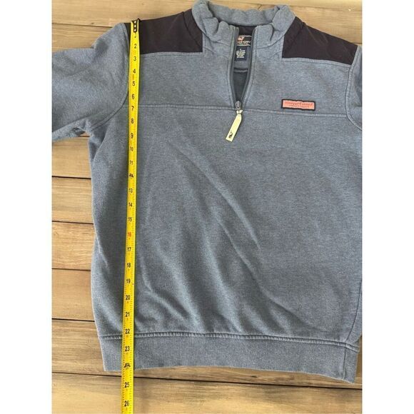 Vineyard Vines Men's 1/4 Zip Pullover Sweater Shep Sweatshirt Royal Blue Size S - Picture 7 of 7